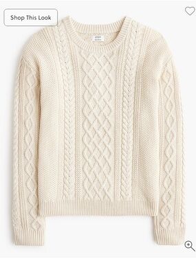 J. Crew Factory Cable Crewneck Sweater